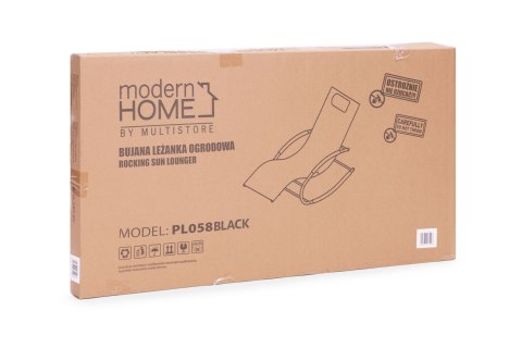 LEŻAK OGRODOWY LEŻANKA FOTEL BUJANY CZARNY MULTIGARDEN