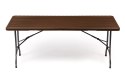 STÓŁ CATERINGOWY BANKIETOWY OGRODOWY SKŁADANY 180X75 CM BRĄZOWY MODERNHOME