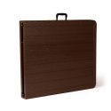 STÓŁ CATERINGOWY BANKIETOWY OGRODOWY SKŁADANY 180X75 CM BRĄZOWY MODERNHOME