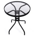 STOLIK OGRODOWY 60 CM SZKŁO HARTOWANE STÓŁ NA OGRÓD TARAS BALKON MULTIGARDEN