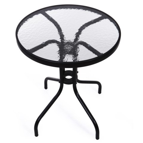 STOLIK OGRODOWY 60 CM SZKŁO HARTOWANE STÓŁ NA OGRÓD TARAS BALKON MULTIGARDEN