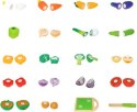 DREWNIANE WARZYWA DO KROJENIA DLA DZIECI 20 SZTUK ECOTOYS