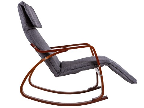 FOTEL BUJANY REGULOWANY PODNÓŻEK DREWNIANE RAMIONA MODERNHOME