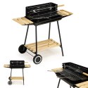 GRILL OGRODOWY WĘGLOWY Z PÓŁKAMI REGULACJA 2 RUSZTY PRZENOŚNY MULTIGARDEN