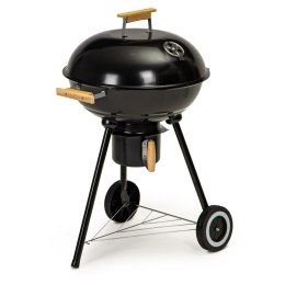 GRILL OGRODOWY Z POKRYWĄ POPIELNIK METALOWA PÓŁKA KOŁA TRANSPORTOWE MULTIGARDEN