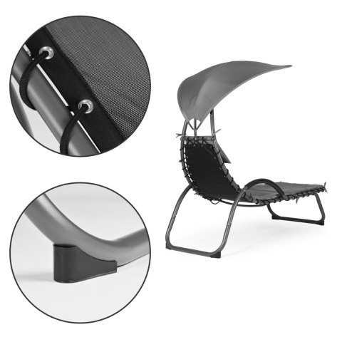 LEŻANKA OGRODOWA Z DUŻYM OWALNYM DASZKIEM MULTIGARDEN