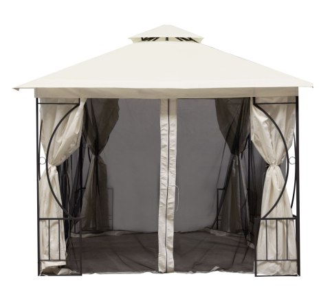 NAMIOT PAWILON OGRODOWY LUX ALTANA 3X3 M Z MOSKITIERĄ I PEŁNYMI ŚCIANKAMI MULTIGARDEN