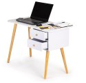 NOWOCZESNE BIURKO KOMPUTEROWE STOLIK 2 SZUFLADY MODERNHOME