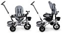 ROWEREK TRÓJKOŁOWY OBROTOWY 360° SZARY DELUX Z DASZKIEM ECOTOYS