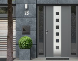 SKRZYNKA NA LISTY Z GAZETOWNIKIEM STALOWA ŚCIENNA GALWANIZOWANA MODENRHOME