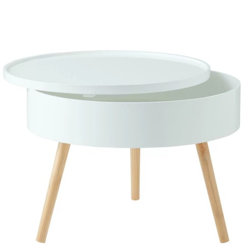 STOLIK KAWOWY OKRĄGŁY ZE SCHOWKIEM 60 CM MODERNHOME
