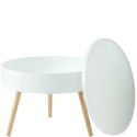 STOLIK KAWOWY OKRĄGŁY ZE SCHOWKIEM 60 CM MODERNHOME