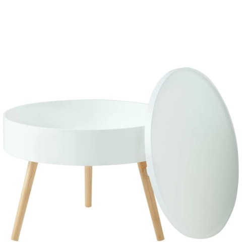 STOLIK KAWOWY OKRĄGŁY ZE SCHOWKIEM 60 CM MODERNHOME