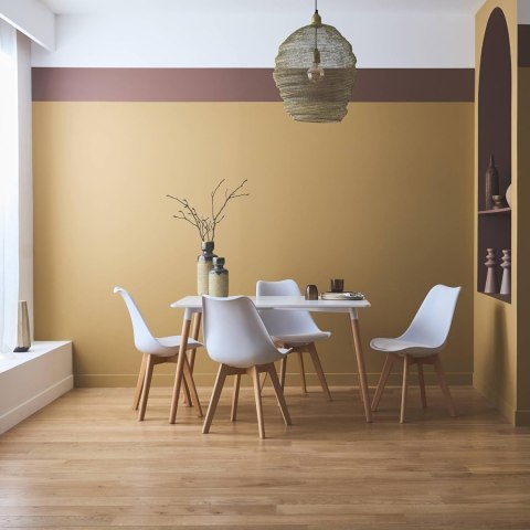 ZESTAW 4 KRZESEŁ KRZESŁO DO SALONU JADALNI Z PODUSZKĄ BIAŁE MODERNHOME