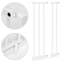 BRAMKA BARIERKA ZABEZPIECZAJĄCA 74-132 CM NA SCHODY I DRZWI STAL DODATKOWE PANELE BIAŁA ECOTOYS