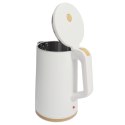 CZAJNIK ELEKTRYCZNY BEZPRZEWODOWY TURYSTYCZNY 1500 W 1.7 L OBROTOWY BIAŁY