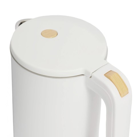 CZAJNIK ELEKTRYCZNY BEZPRZEWODOWY TURYSTYCZNY 1500 W 1.7 L OBROTOWY BIAŁY