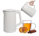 CZAJNIK ELEKTRYCZNY BEZPRZEWODOWY TURYSTYCZNY 1500 W 1.8 L OBROTOWY BIAŁY