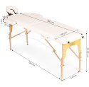 DREWNIANY STÓŁ DO MASAŻU I REHABILITACJI 2-SEGMENTOWY SKŁADANY W WALIZKĘ + TORBA MODERNHOME