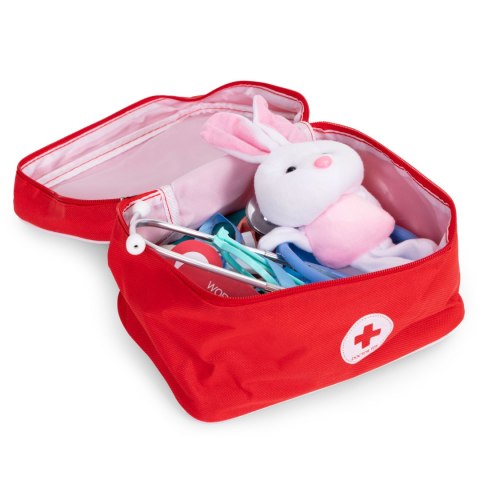 DREWNIANY ZESTAW MAŁEGO LEKARZA TORBA MEDYCZNA DLA DZIECI 28 ELEMENTÓW ECOTOYS