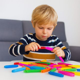 KOLOROWE RURKI SENSORYCZNE POP TUBE DLA DZIECI TUBY ANTYSTRESOWE DO ŁĄCZENIA 60 SZTUK
