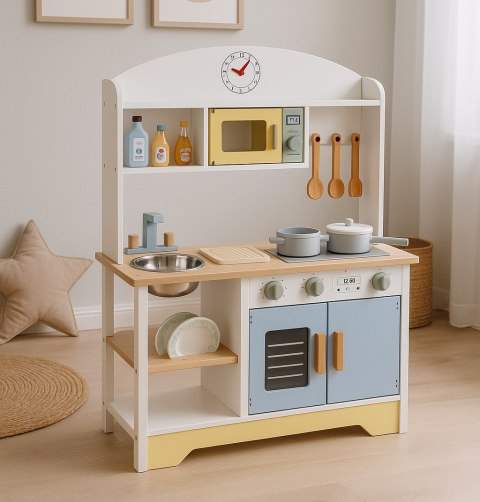 KUCHNIA DLA DZIECI PIEKARNIK PRALKA MIKROFALA 12 AKCESORIÓW ECOTOYS