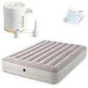 MATERAC DMUCHANY DWUOSOBOWY 203X152X30 CM Z POMPKĄ ELEKTRYCZNĄ ŁÓŻKO INTEX 64179