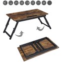 PODSTAWKA POD LAPTOPA 60X35 CM STOLIK DO ŁÓŻKA SKŁADANY RUSTYKALNY