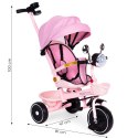 ROWEREK TRÓJKOŁOWY DLA DZIECI SPACERÓWKA OBRACANE SIEDZISKO PCHACZ RÓŻOWY ECOTOYS