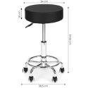 STOŁEK OBROTOWY TABORET KOSMETYCZNY MEDYCZNY FOTEL REGULOWANY CZARNY MODERNHOME