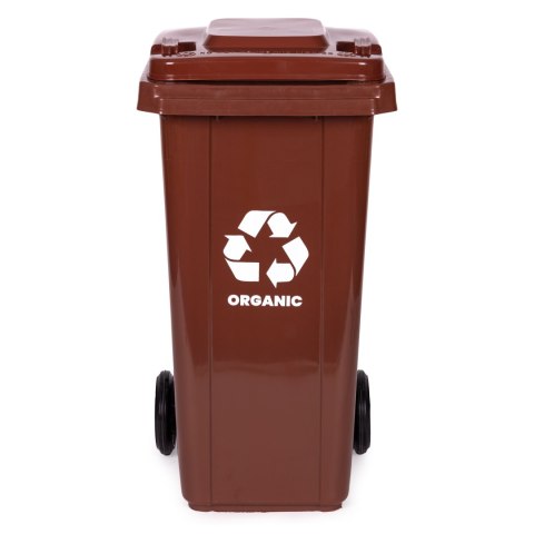 ZESTAW 5 KOSZY NA ŚMIECI POJEMNIKI 5X120L NIEBIESKI ZIELONY ŻÓŁTY CZARNY BRĄZOWY MAKULATURA SZKŁO PLASTIK ODPADY ZMIESZANE BIO G