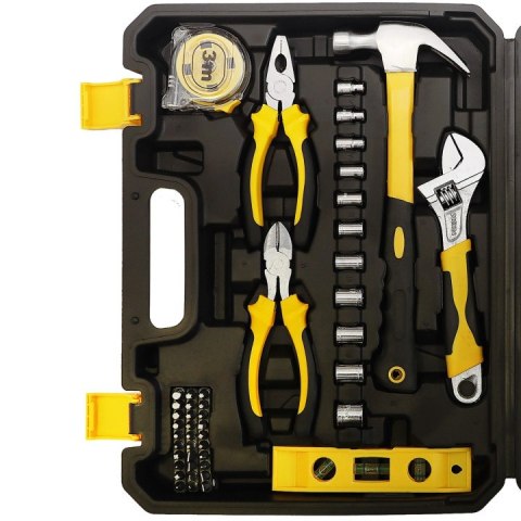 ZESTAW NARZĘDZI WALIZKA NARZĘDZIOWA 111 ELEMENTÓW KLUCZE WKRĘTAKI BITY