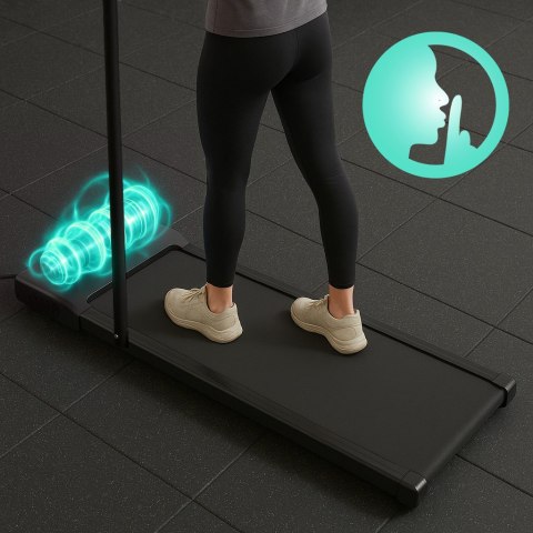 BIEŻNIA DOMOWA Z UCHWYTEM ELEKTRYCZNA WALKING PAD TRENINGOWY POD BIURKO 10 KM/H MODERNHOME