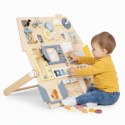 DUŻA DREWNIANA TABLICA MANIPULACYJNA SENSORYCZNA DLA DZIECI PANEL EDUKACYJNY XL
