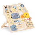 DUŻA DREWNIANA TABLICA MANIPULACYJNA SENSORYCZNA DLA DZIECI PANEL EDUKACYJNY XL