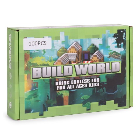KLOCKI MAGNETYCZNE KONSTRUKCYJNE ZESTAW DLA DZIECI 100 ELEMENTÓW SZEŚCIANY