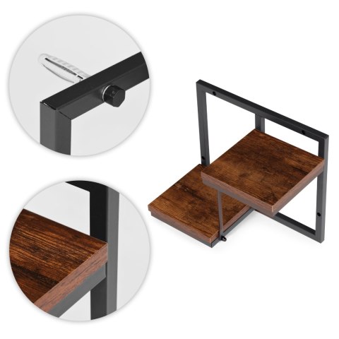 KWIETNIK ŚCIENNY PÓŁKA WISZĄCA NA KWIATY OZDOBY 2 POZIOMY LOFT MODERNHOME