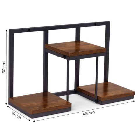 KWIETNIK ŚCIENNY PÓŁKA WISZĄCA NA KWIATY OZDOBY 3 POZIOMY LOFT MODERNHOME