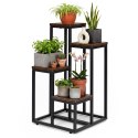 KWIETNIK STOJĄCY STOJAK NA KWIATY OZDOBY 4 PÓŁKI LOFT MODERNHOME