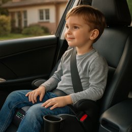 PODKŁADKA ISOFIX SAMOCHODOWA SIEDZISKO DLA DZIECI I-SIZE WZROST 125-150 CM UCHWYT NA NAPOJE ECOTOYS