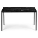 STÓŁ DO KUCHNI JADALNI DLA 4-5 OSÓB BIURKO KOMPUTEROWE 120X60 CM CZARNY MARMUR MODERNHOME