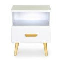 SZAFKI NOCNE ZESTAW 2 SZT. NOWOCZESNE STOLIKI KAWOWE BIAŁE MODERNHOME