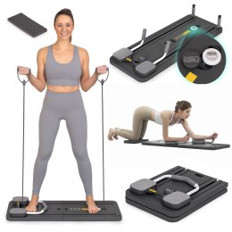 WIELOFUNKCYJNA DESKA DO ĆWICZEŃ PILATES REFORMER SKŁADANY WYŚWIETLACZ LCD ESKPANDERY MODERNHOME