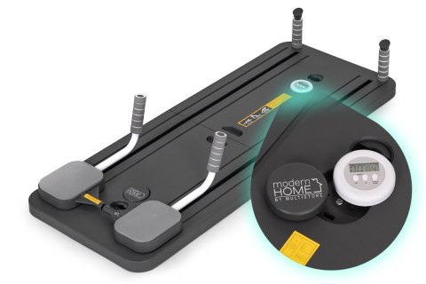 WIELOFUNKCYJNA DESKA DO ĆWICZEŃ PILATES REFORMER SKŁADANY WYŚWIETLACZ LCD ESKPANDERY MODERNHOME