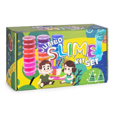 ZESTAW DO ROBIENIA SLIME GLUTKÓW DLA DZIECI DIY MASA PLASTYCZNA ROZCIĄGLIWA GNIOTEK 113 ELEMENTÓW