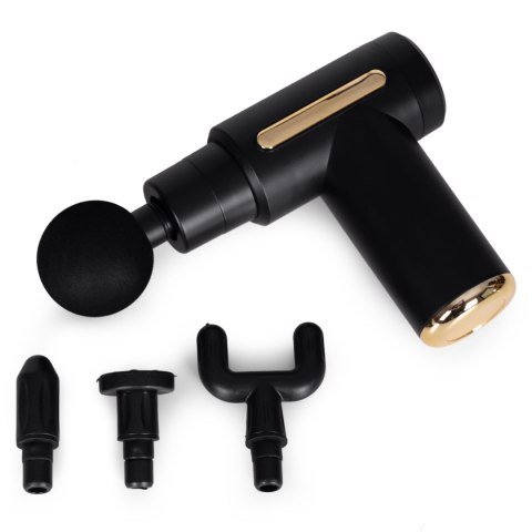 Pistolet do masażu masażer ręczny wibracyjny zestaw 4 końcówek ModernHome