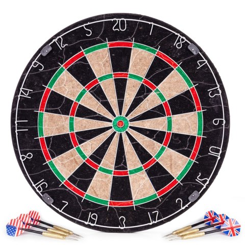 Tarcza do darta gry w rzutki lotki tablica sizalowa 46 cm zestaw 6 rzutek