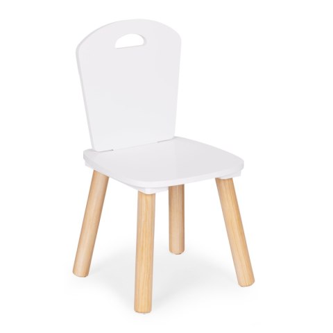 Zestaw mebli dla dzieci stolik + 2 krzesła białe ECOTOYS