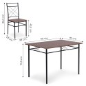 Zestaw mebli do jadalni kuchni stół + 4 krzesła VERONA ModernHome
