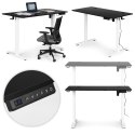 Biurko elektryczne stojące 120x60 cm regulacja wysokości 72-117 cm ModernHome
